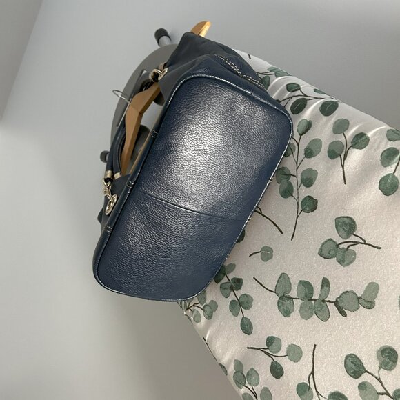 Beautiful LANCEL "French Flair” leather Tote bag, navy blue colour - Picture 8 of 16